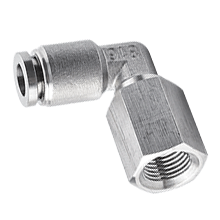 316 Stainless Steel Push to Connect Fittings, SPLF-G Female Elbow Swivel for Inch Tubing, BSPP, G Thread