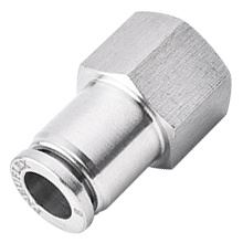 316 Stainless Steel Push to Connect Fittings, SPCF-G Female Straight for Inch Tubing BSPP, G Thread 