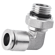316 Stainless Steel Push to Connect Fittings, SPL-G Male Elbow Swivel for Inch Tubing, BSPP, G Thread