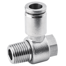316 Stainless Steel Push to Connect Fittings, SPH Male Banjo for Inch Tubing