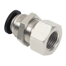 Push to Connect Fitting for Inch Tube NPT Thread Bulkhead Female Straight