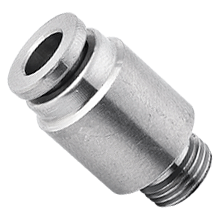 Stainless Steel Push to Connect Fittings for Inch Tube G Thread Internal Hexagon Male Straight