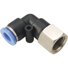 4mm Tubing M6 Female Elbow Connector, Push in Fitting