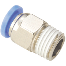 8mm Tubing BSPT 1/4 Male Connector, Push in Fitting